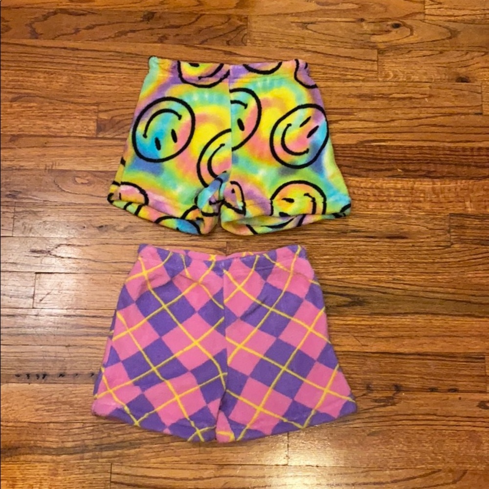 SALE Girls soft fleece printed pajama shorts